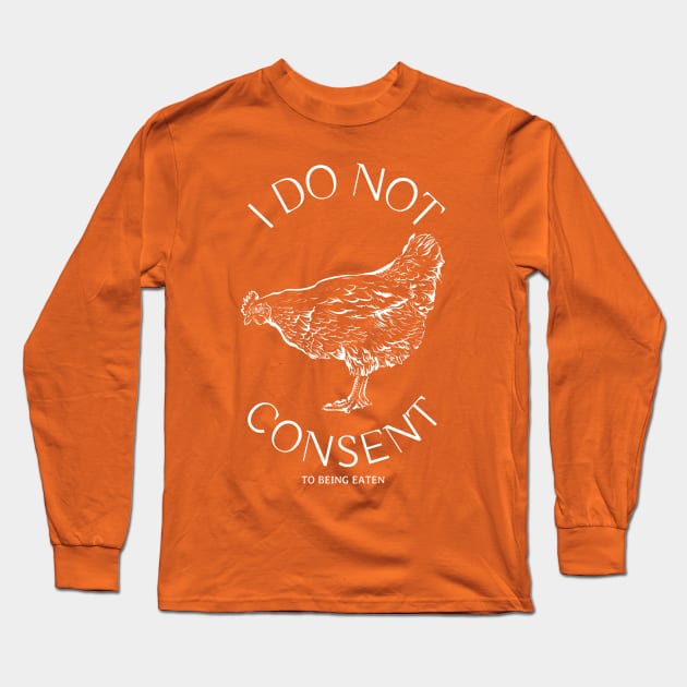 I Do Not Consent to Being Eaten Long Sleeve T-Shirt by TJWDraws